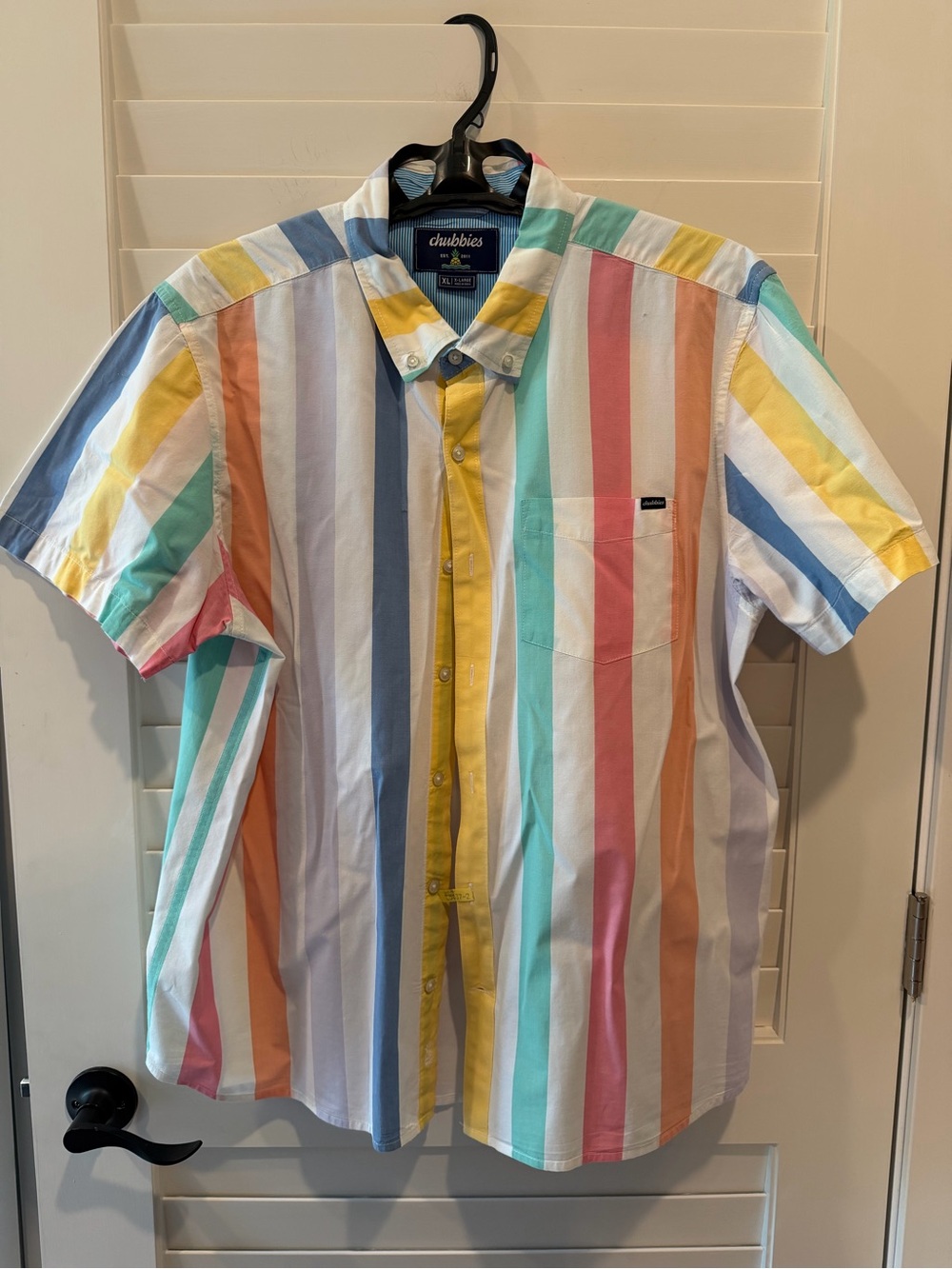 chubbies Pastel Multi-Stripe Short-Sleeve Button-Down Shirt